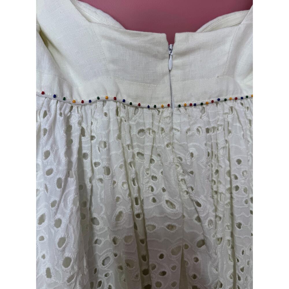 Farm Rio Off-White 3D Flower Maxi Dress Size Small - Picture 7 of 9